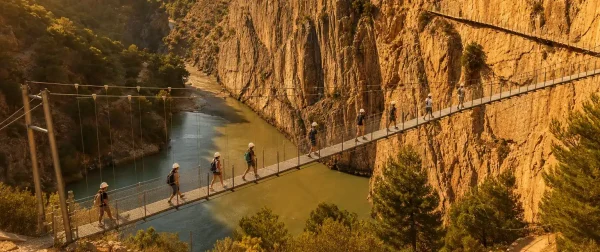 Caminito del Rey -nuevo puente colgante-